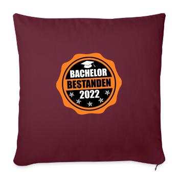 Bachelor 2022 Bachelorabschluss Bachelor - Sofakissenbezug 45 x 45 cm - Burgunderrot - Vorne