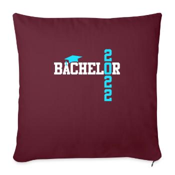 Bachelor Abschluss 2022 - Sofakissenbezug 45 x 45 cm - Burgunderrot - Vorne