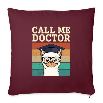 Appelez-moi Docteur Dissertation Doctorat réussi - Housse de coussin décorative 45 x 45 cm - bordeaux - Devant