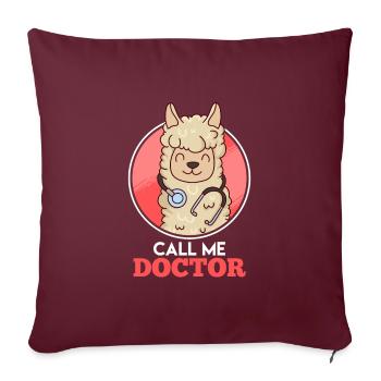 Doctorat 2022 Thèse de doctorat Dissertation Docteur - Housse de coussin décorative 45 x 45 cm - bordeaux - Devant