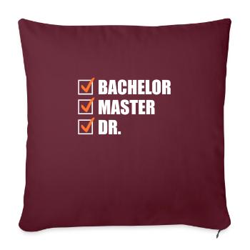 Doctorat 2022 Thèse de doctorat - Housse de coussin décorative 45 x 45 cm - bordeaux - Devant