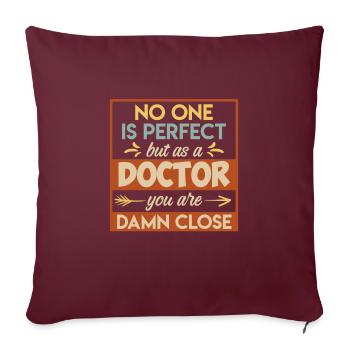 Thèse terminée Doctorat 2022 Doctorat - Housse de coussin décorative 45 x 45 cm - bordeaux - Devant