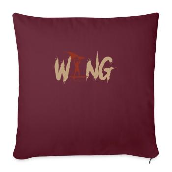 Wing Foiling Wing Surf Wing Foil Wingfoil - Housse de coussin décorative 45 x 45 cm - bordeaux - Devant