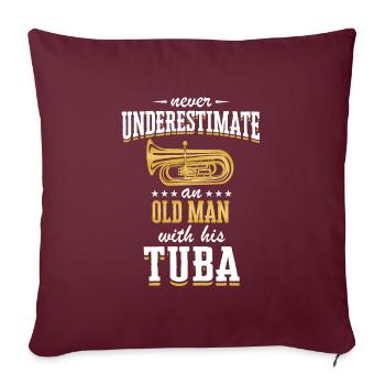Tubiste tuba - Housse de coussin décorative 45 x 45 cm - bordeaux - Devant