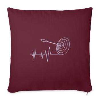 Tir à l’arc Flèche Flèche Archer - Housse de coussin décorative 45 x 45 cm - bordeaux - Devant