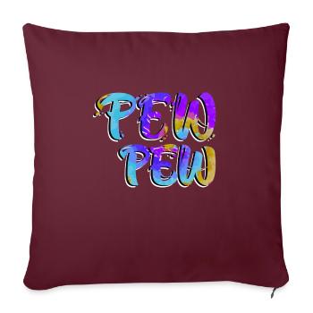 Pew Pew Joueur de Paintball Paintball - Housse de coussin décorative 45 x 45 cm - bordeaux - Devant