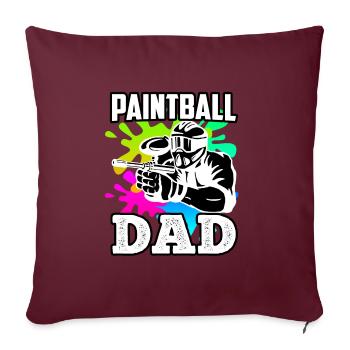 Paintball Papa Paintballer Papa Joueur de Paintball - Housse de coussin décorative 45 x 45 cm - bordeaux - Devant