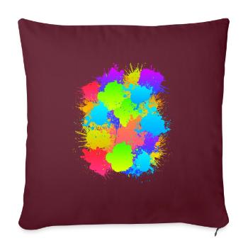 Paintball coloré Markeirer marque paintballer - Housse de coussin décorative 45 x 45 cm - bordeaux - Devant
