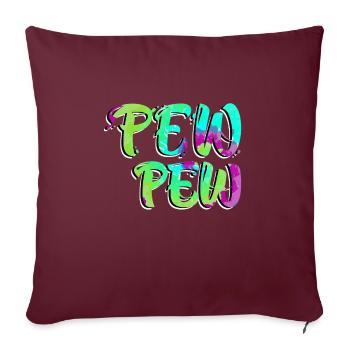Pew Pew Joueur de Paintball Paintball - Housse de coussin décorative 45 x 45 cm - bordeaux - Devant