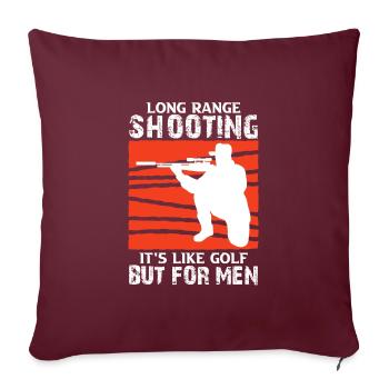 Long Range Shooting - Sofakissenbezug 45 x 45 cm - Burgunderrot - Vorne