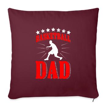 Basketteur Papa - Housse de coussin décorative 45 x 45 cm - bordeaux - Devant