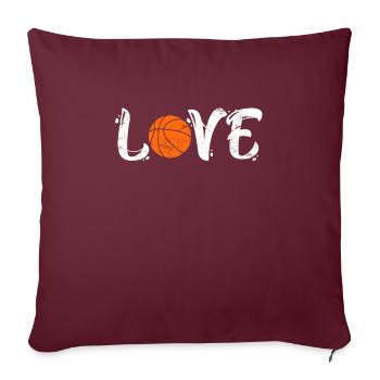 Basketball Love Joueur de basket-ball - Housse de coussin décorative 45 x 45 cm - bordeaux - Devant