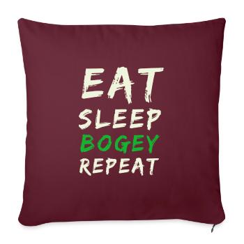 Manger dormir golf répéter - Housse de coussin décorative 45 x 45 cm - bordeaux - Devant