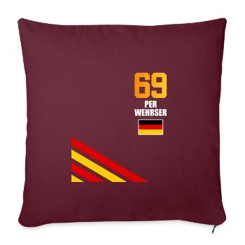 Sauftrikot Deutschland Per Wehrser - Sofakissenbezug 45 x 45 cm - Burgunderrot - Vorne
