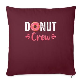 Donut Donuts Candy Bagel - Housse de coussin décorative 45 x 45 cm - bordeaux - Devant