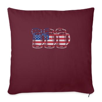 USA Beer Independence Day Buveur de bière - Housse de coussin décorative 45 x 45 cm - bordeaux - Devant