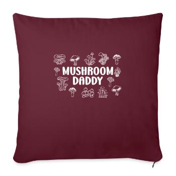 Champignon Papa Cueilleur de champignons Papa - Housse de coussin décorative 45 x 45 cm - bordeaux - Devant