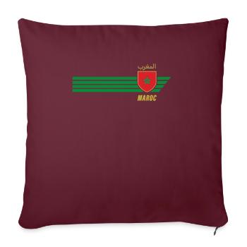 Maroc Maillot de fan de football des Lions marocains - Housse de coussin décorative 45 x 45 cm - bordeaux - Devant
