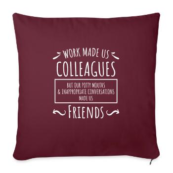 Collègue de travail Ami Adieu Changement d’emploi - Housse de coussin décorative 45 x 45 cm - bordeaux - Devant