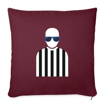 Tenue d’arbitre - Housse de coussin décorative 45 x 45 cm - bordeaux - Devant