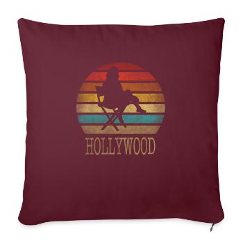 Au Studio Film Réalisateur Films Rétro Vintage - Housse de coussin décorative 45 x 45 cm - bordeaux - Devant