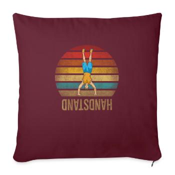 Handstand Fitness Gymnaste Sports Parkour - Housse de coussin décorative 45 x 45 cm - bordeaux - Devant