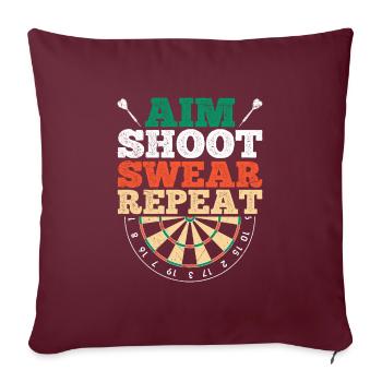 Dart Dictons Fléchettes Fléchettes Fléchettes Dartboard Dart - Housse de coussin décorative 45 x 45 cm - bordeaux - Devant
