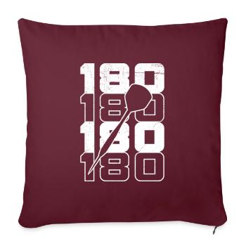 180 en fléchettes 180 fléchettes Fléchettes Vol 180 Fléchettes - Housse de coussin décorative 45 x 45 cm - bordeaux - Devant