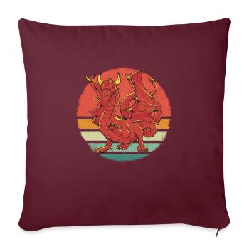 Drache Mystisch Drachen Fantasie - Sofakissenbezug 45 x 45 cm - Burgunderrot - Vorne