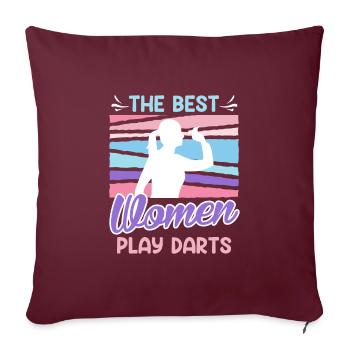 Grandes femmes Fléchettes Dames Fléchettes Accessoires Fléchettes - Housse de coussin décorative 45 x 45 cm - bordeaux - Devant
