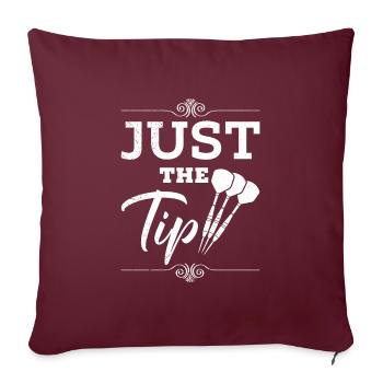 Juste l’astuce ! Joueur de fléchettes Fléchettes - Housse de coussin décorative 45 x 45 cm - bordeaux - Devant