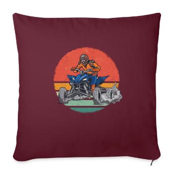 Quad Quads Quatre Roues Motorsport - Housse de coussin décorative 45 x 45 cm - bordeaux - Devant
