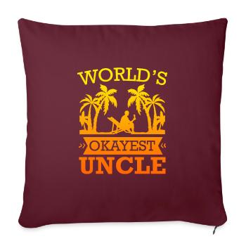 L’oncle le plus correct du monde - Housse de coussin décorative 45 x 45 cm - bordeaux - Devant