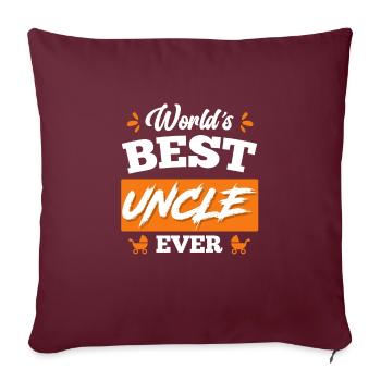 Le meilleur oncle du monde Bester Onkel - Housse de coussin décorative 45 x 45 cm - bordeaux - Devant