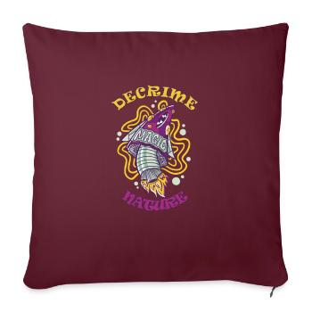 Decrime Nature Coloré Magic Mushroom Rocket - Housse de coussin décorative 45 x 45 cm - bordeaux - Devant