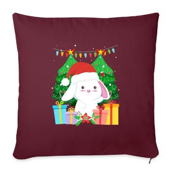 Arbre de Noël mignon Haase - Housse de coussin décorative 45 x 45 cm - bordeaux - Devant