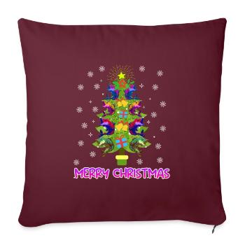 Joyeux pêcheur à la ligne - Housse de coussin décorative 45 x 45 cm - bordeaux - Devant