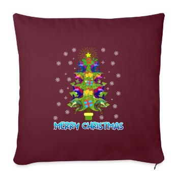 Joyeux pêcheur à la ligne - Housse de coussin décorative 45 x 45 cm - bordeaux - Devant