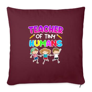 Ma profession est enseignante maternelle maternelle - Housse de coussin décorative 45 x 45 cm - bordeaux - Devant