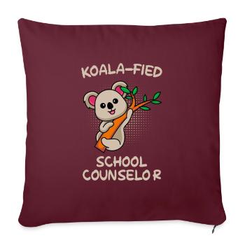 Koala Qualifizierter Schulbegleiter - Sofakissenbezug 45 x 45 cm - Burgunderrot - Vorne