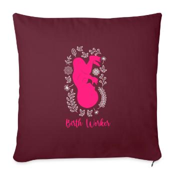 Obstétricien Je suis sage-femme - Housse de coussin décorative 45 x 45 cm - bordeaux - Devant