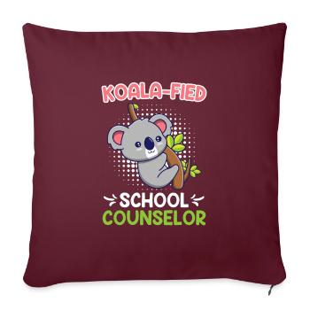 Koala - fied Qualifizierter Schulbegleiter - Sofakissenbezug 45 x 45 cm - Burgunderrot - Vorne