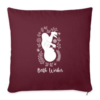Obstétricien Je suis sage-femme - Housse de coussin décorative 45 x 45 cm - bordeaux - Devant