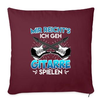 J’en ai assez de jouer de la guitare maintenant - Housse de coussin décorative 45 x 45 cm - bordeaux - Devant