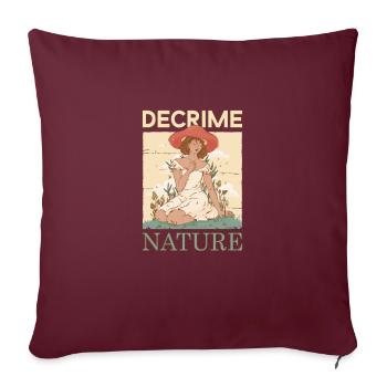 Decrime Nature Colorful Mushroom Lady - Sofakissenbezug 45 x 45 cm - Burgunderrot - Vorne