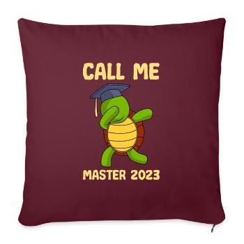 Appelez-moi Master 2023 Master - Housse de coussin décorative 45 x 45 cm - bordeaux - Devant