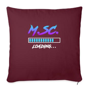Chargement du Master of Science - Housse de coussin décorative 45 x 45 cm - bordeaux - Devant