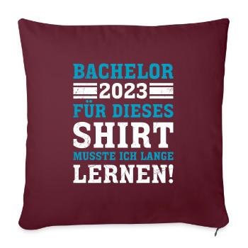 Pour cela, j’ai dû étudier pendant longtemps le baccalauréat - Housse de coussin décorative 45 x 45 cm - bordeaux - Devant
