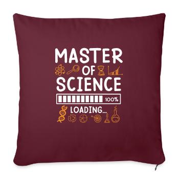 Master Thèse de Master Master of Science - Housse de coussin décorative 45 x 45 cm - bordeaux - Devant