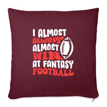 Gagne presque toujours dans le football Fantasy - Housse de coussin décorative 45 x 45 cm - bordeaux - Devant